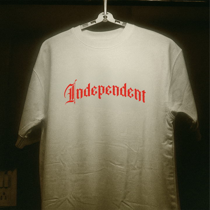 INDEPENDENT WHITE ( oversized t shirt )