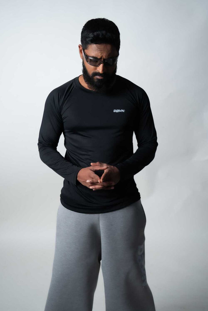 DRVN OXFORD BLACK COMPRESSION FULL SLEEVE