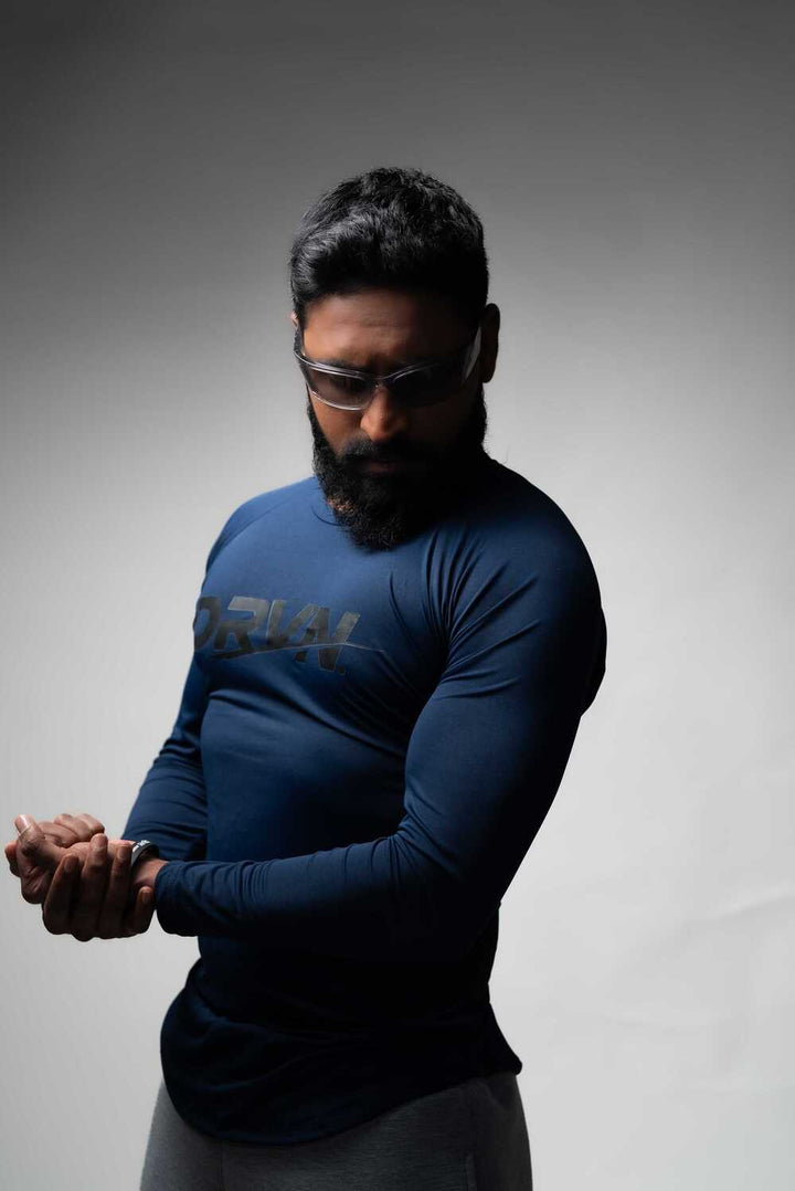 DRVN OXFORD BLUE COMPRESSION FULL SLEEVE