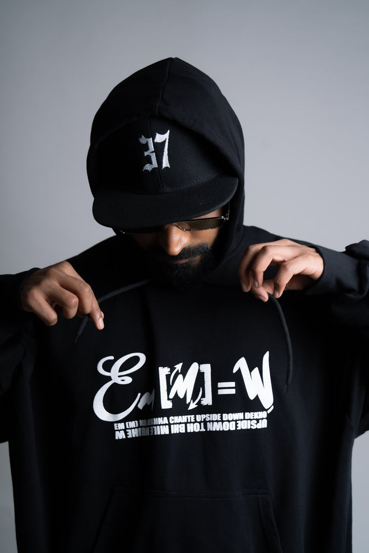 W BLACK OVERSIZED HOODIE