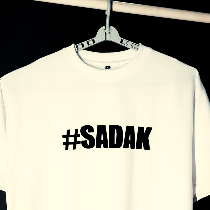 #sadak WHITE ( oversized t shirt )
